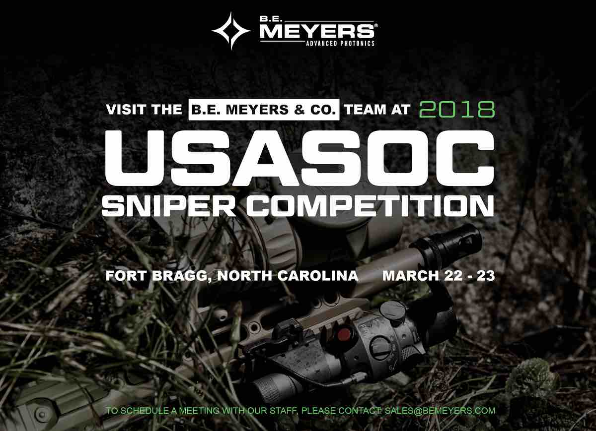 B.E. MEYERS LASERS GO TO WORK AT USASOC SNIPER COMPETITION